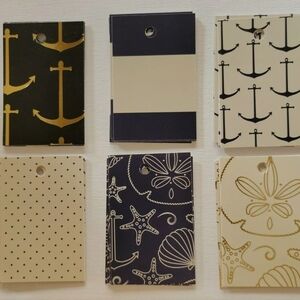48 Nautical Themed Hand Cut Glossy Cardstock Gift Tags